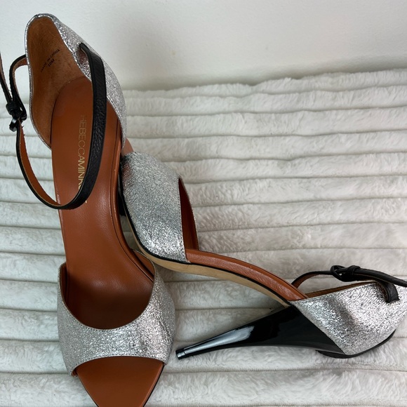 Rebecca Minkoff Ellie Silver Metallic pumps size 10 - Picture 2 of 5